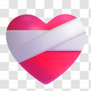 Mending Heart Emoji - Pink Heart With Ribbon Transparent PNG