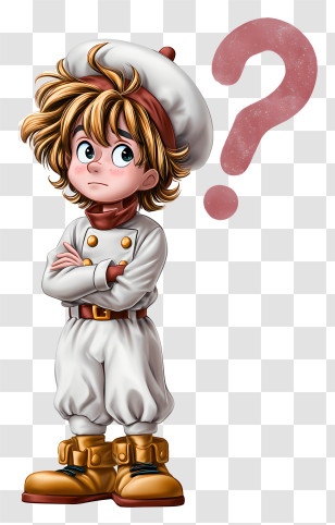 Question Anime - Curious Child With Question Mark Transparent PNG