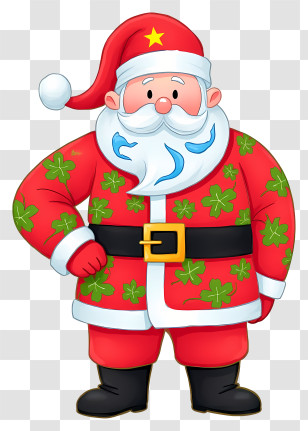 Christmas Santa Claus - Santa Claus In Festive Outfit Transparent PNG