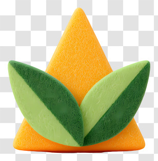 World Samosa Day - Geometric Triangle With Green Leaves Transparent PNG