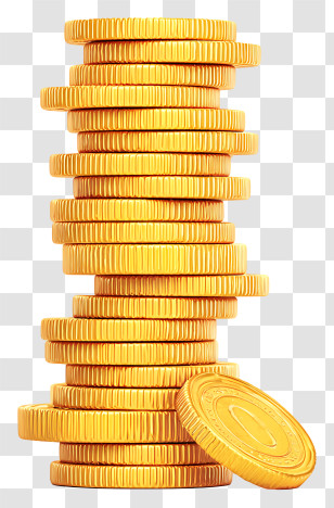 Stack Of Gold Coins - Stack Of Gold Coins Transparent PNG