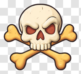 Skull And Crossbones Emoji - Skull And Crossbones Symbol Transparent PNG