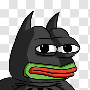 Meme - Pepe The Frog Dressed As Batman Transparent PNG