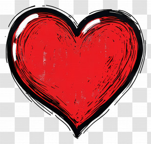 Love Message - Red Heart Symbol Of Love Transparent PNG