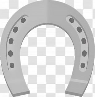 Horseshoe Shoe - Gray Horseshoe For Good Luck Transparent PNG