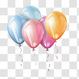 Color Glossy Balloons - Colorful Balloons For Parties And Celebrations Transparent PNG