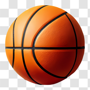 Basketball - Dynamic Illustration Of An Orange Basketball Transparent PNG