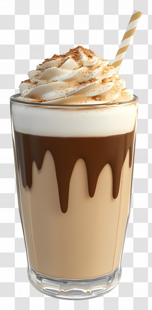 Frappe - Coffee With Whipped Cream Transparent PNG