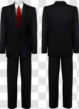 Suit Stock Photography Black Tie Tuxedo - Men's Suits Transparent PNG
