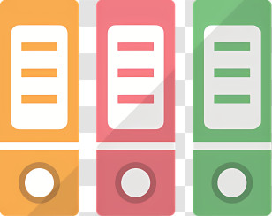 Icon - Illustration Of Colorful File Folders For Office Use Transparent PNG
