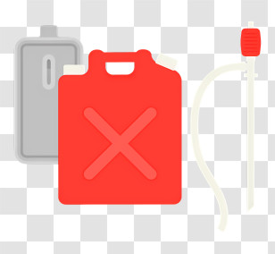 Icon - Red Gas Can With Spout Transparent PNG