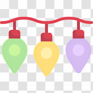 Christmas Lights - Colorful Bulb String Lights For Festive Decor Transparent PNG