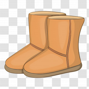 Uggs - Brown Winter Boots Illustration Transparent PNG