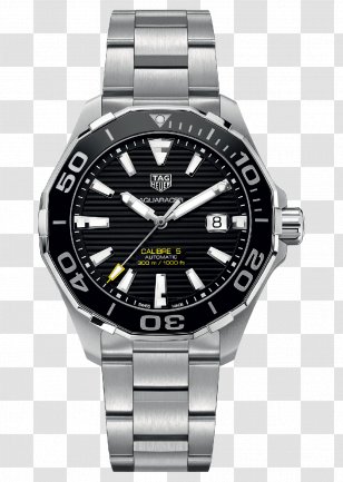 TAG Heuer Aquaracer Calibre 5 Automatic Watch Caliber - Steel Transparent PNG