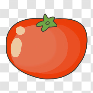 Tomato - Red Tomato Cartoon Illustration Transparent PNG