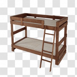 bunk bed with table and bench seats