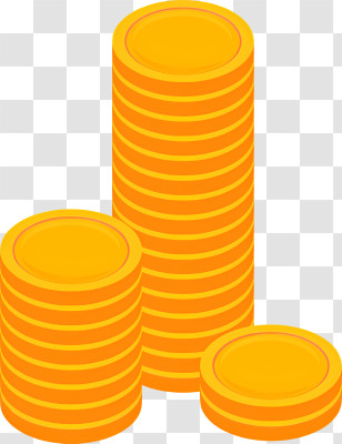 Cartoon - Stack Of Golden Coins Illustration Transparent PNG