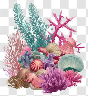 Coral Reef - Colorful Coral Reef Transparent PNG