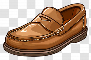 Loafers - Brown Leather Loafer Shoe Transparent PNG