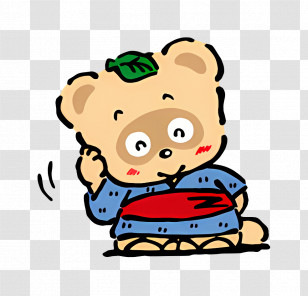 Pokopon - Tanuki With Leaf Cartoon Transparent PNG