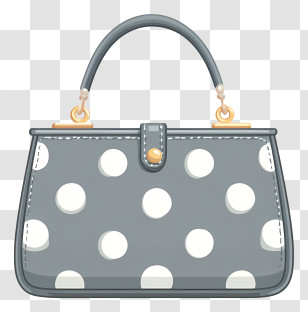 Cute Grey Purse - Gray Polka Dot Handbag Transparent PNG