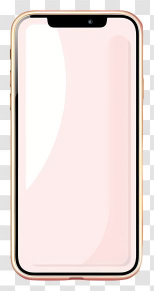 Iphone Frame - Minimalist Rose Gold Smartphone Design Transparent PNG