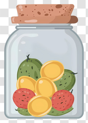 Fruit Jar - Fruits In Jar Cartoon Illustration Transparent PNG