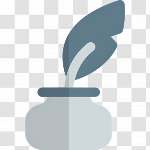 Feather Ink - Ink Bottle With Quill Transparent PNG