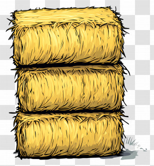 Stack Of Hay - Stacked Hay Bales For Farm-Themed Concepts Transparent PNG