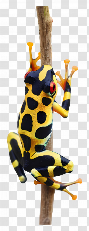 Frog - Colorful Tree Frog Climbing Transparent PNG