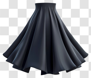 Skirt - Black Pleated Skirt Transparent PNG