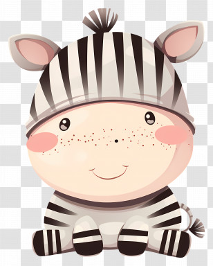 Cute Cartoon Zebra - Cute Zebra Cartoon Illustration Transparent PNG