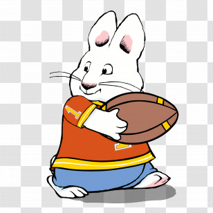 Max Ruby - Bunny With Football Transparent PNG