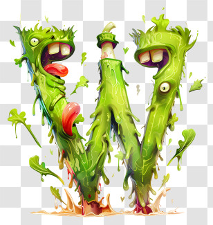 Alphabet Letters - Monster-themed Letter W Transparent PNG