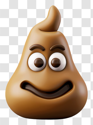Poop Emoji - 3D Smiling Poop Emoji Cartoon Art Transparent PNG