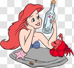 Ariel Comb The Walt Disney Company Clip Art - Watercolor - Sebastian Transparent PNG