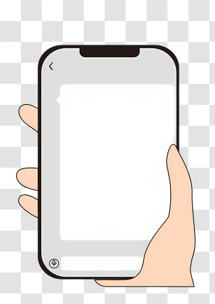 Hand Holding Cellphone - Hand Holding Smartphone Illustration Transparent PNG