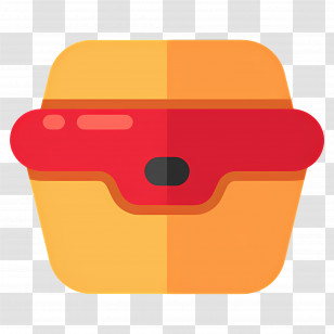 Food Box - Red And Orange Food Container Illustration Transparent PNG
