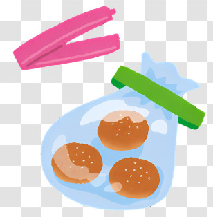 Life - Plastic Bag With Buns And Clip Transparent PNG