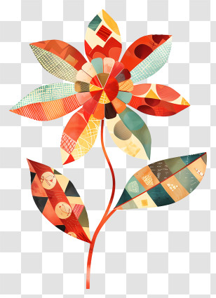 Flower - Colorful Patterned Flower Transparent PNG