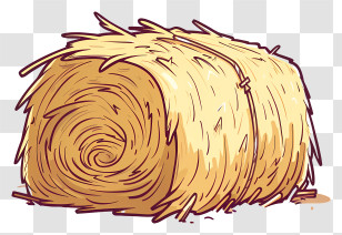 Hay Bale - Cartoon Illustration Of A Hay Bale Transparent PNG