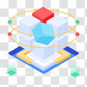 Artificial Intelligence - 3D Geometric Shapes Design Transparent PNG