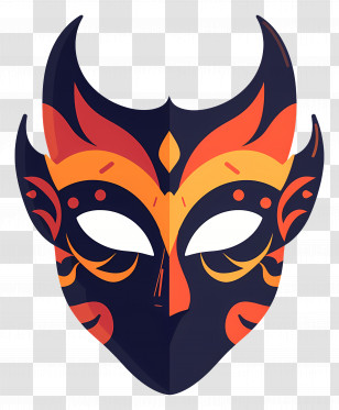 Halloween Mask - Devil Mask For Halloween Transparent PNG
