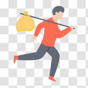 Refugees - Traveler With Bag Illustration Transparent PNG