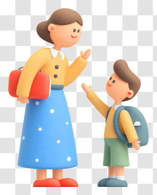 Mother Motivating Child - Teacher And Student In School Setting Transparent PNG