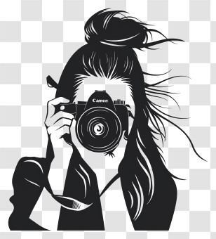 Taking Photos - Artistic Photographer Silhouette Artwork Transparent PNG
