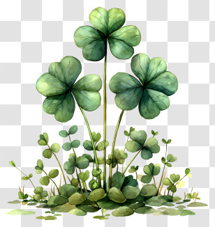 Shamrock - Green Clovers Lucky Charm Illustration Transparent PNG