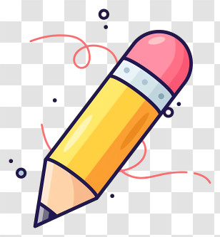 Cartoon Pencil - Cartoon Pencil For Drawing And Writing Transparent PNG