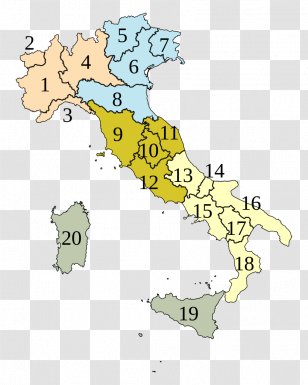 Regions Of Italy Apulia Molise Wikipedia - Wikimedia Foundation - Map Transparent PNG