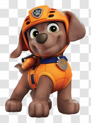Paw Patrol - Rescue Dog In Orange Gear Transparent PNG